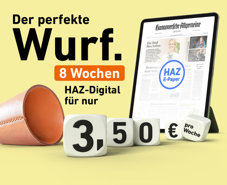 Der perfekte Wurf. 8 Wochen HAZ Digital für nur 3,50 € pro Woche.